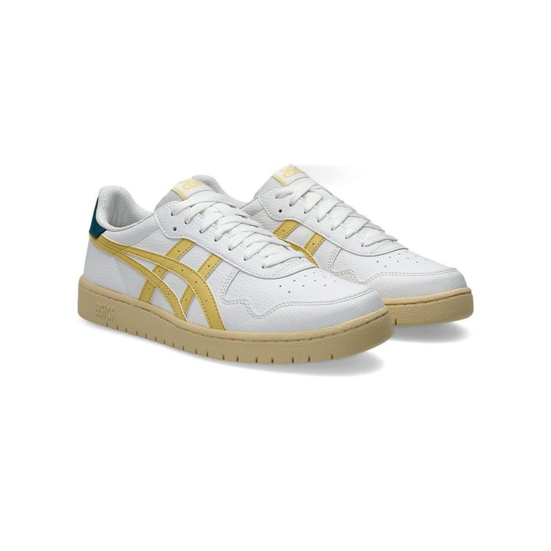 ASICS White Synthetic Leather Round Toe Sneakers (US 7)