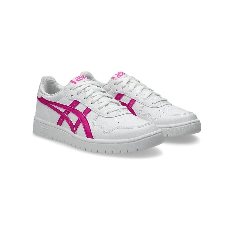 ASICS White Synthetic Leather Round Toe Sneakers(UK 4)