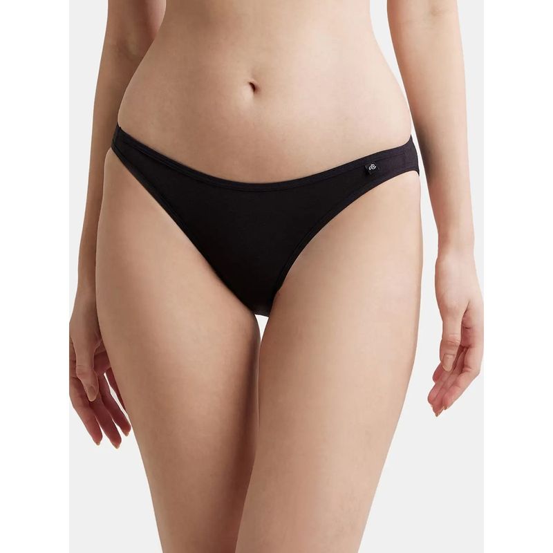 JOCKEY 3002 Modern Low waist Bikini Panties with Outer Elastic print XL ( Black) in Siliguri at best price by Geetanjali Hosiery - Justdial