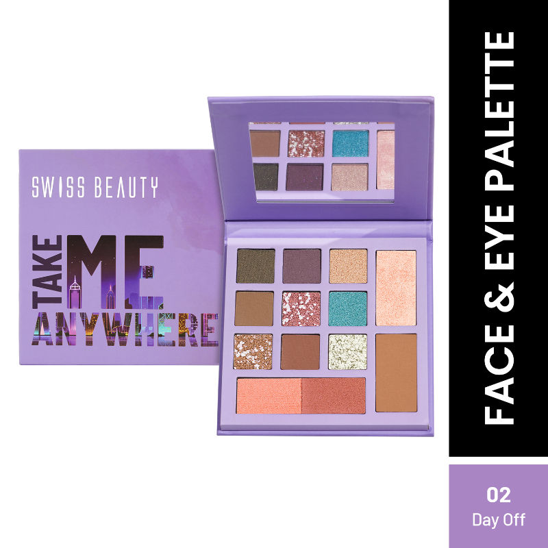 Swiss Beauty Take Me Anywhere Face & Eye Palette 9 Eyeshadow - 2 Day Off