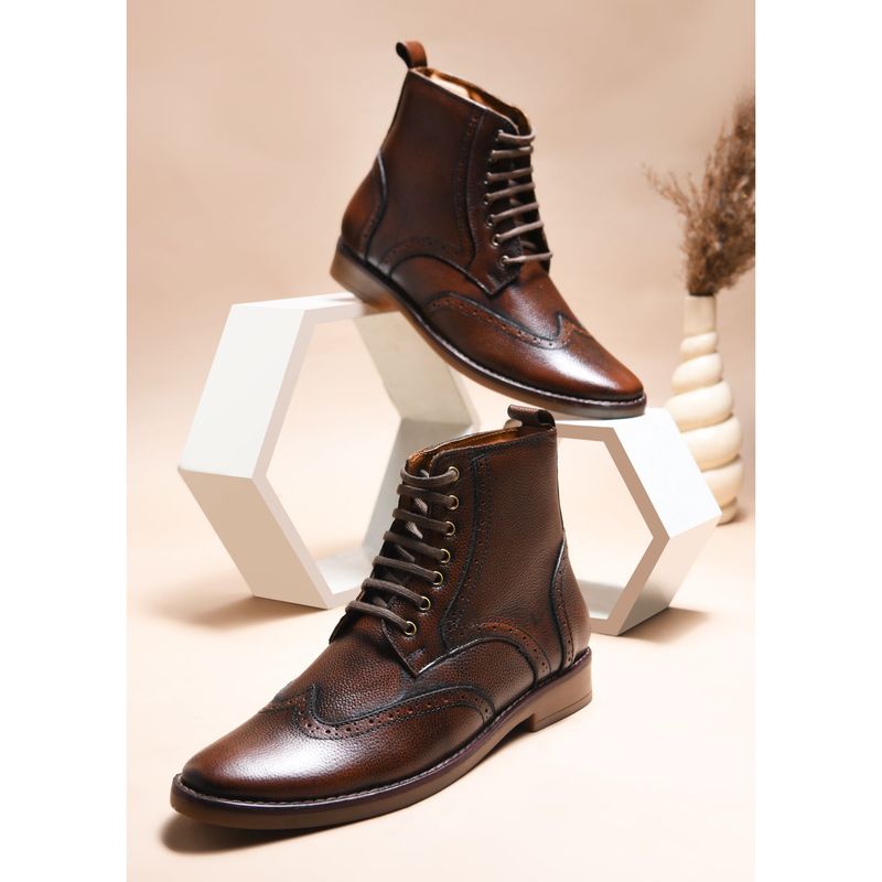 CLOG LONDON Men Brown Brogue Boots (EURO 41)