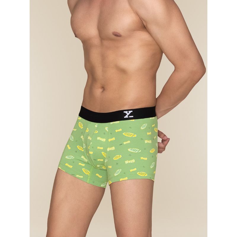 XYXX Surf IntelliFresh Combed Cotton Printed Men Trunk Green (S)