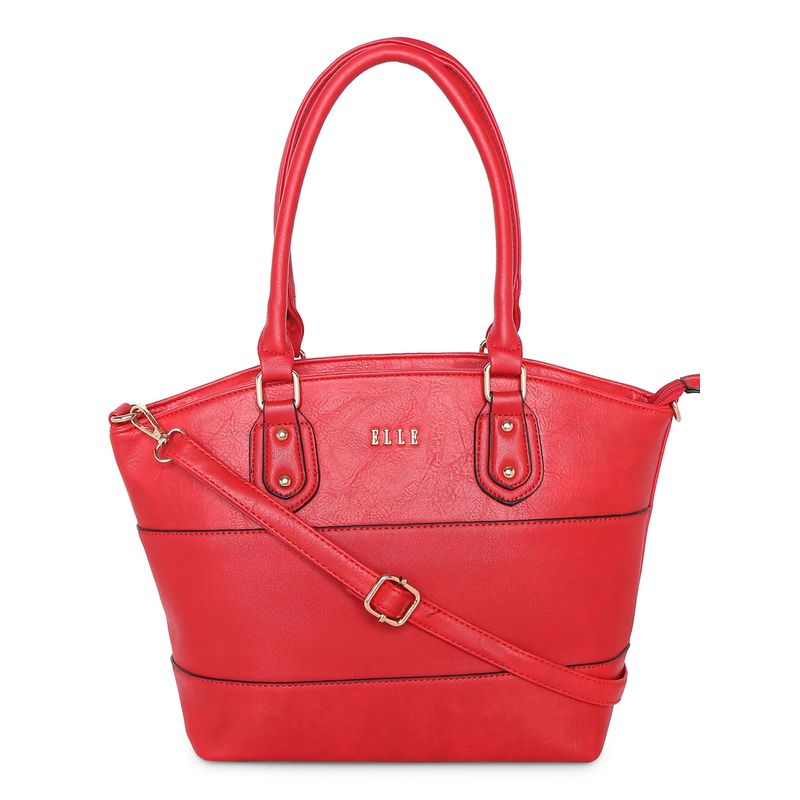 ELLE Red Solid Tote Bag: Buy ELLE Red Solid Tote Bag Online at Best ...