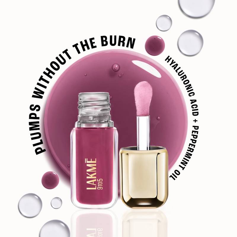 Lakme 9to5 HyaGloss Powerplump Lip Oil - 501 Meetup Mauve