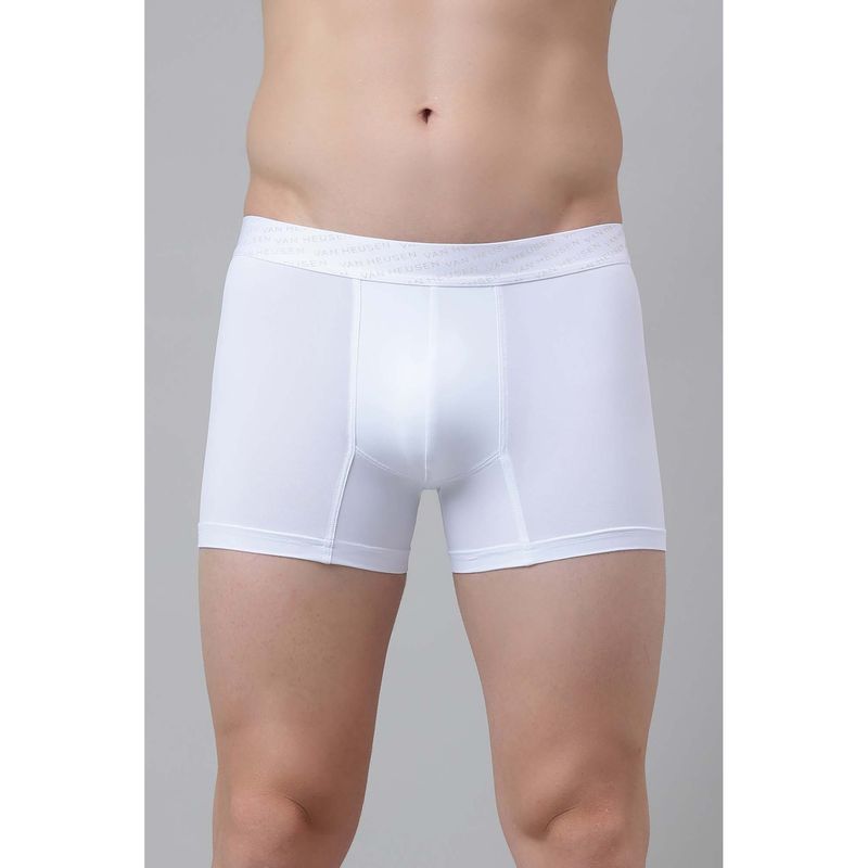 Van Heusen White Solid Blended Trunk (L)