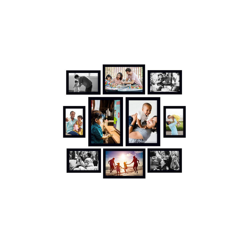 Buy eCraftIndia Memory Wall Collage Photo Frame Set of 10 Photo Frames Online