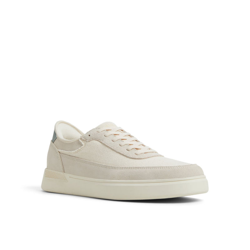 Aldo Men Cream Round Lace-Up Sneakers (UK 7)