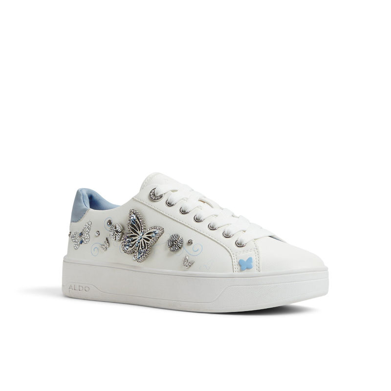 Aldo Women White Round Toe Sneakers (UK 2)