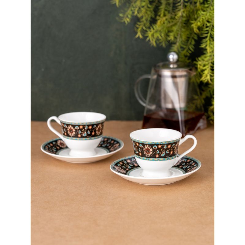 Buy CLAY CRAFT Fine Ceramic Cup & Saucer Set Of 12 ( 6 Cups, 6