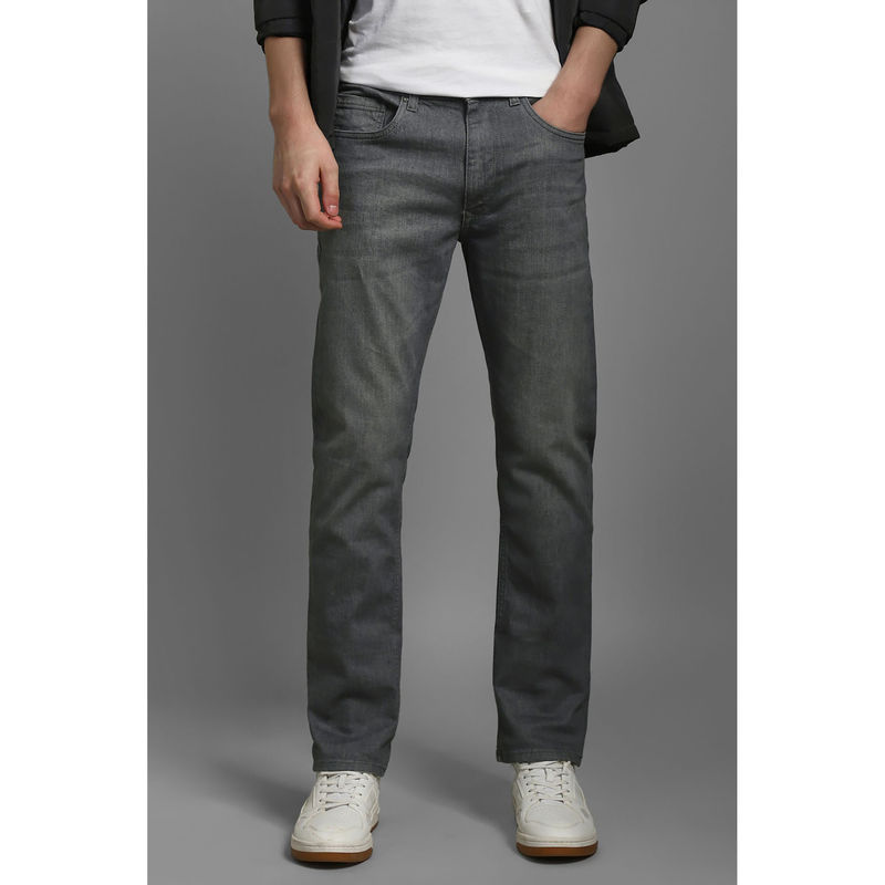 Louis Philippe Men Grey Light Slim Fit Jeans (34)