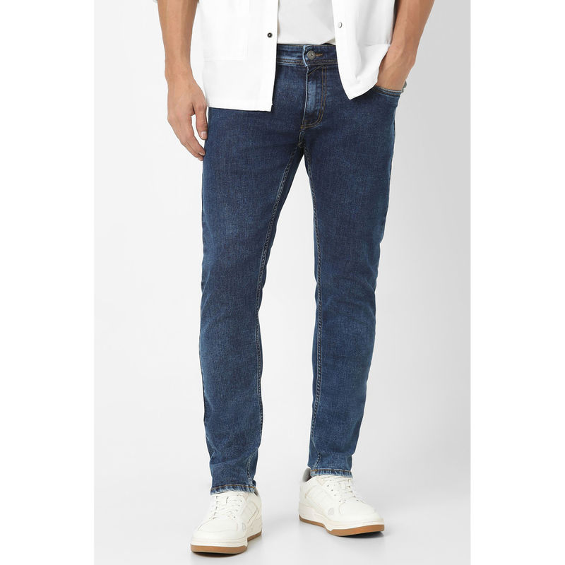 Peter England Men Blue Light Wash Wash Slim Fit Jeans (36)