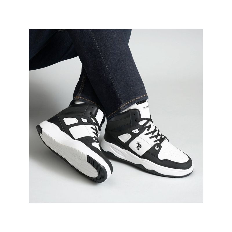 U.S. POLO ASSN. BRUCE Men Mid Top Sneaker - Black (UK 7)