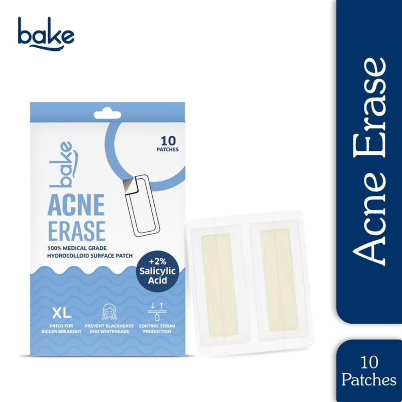 BAKE XL Salicylic Acid Acne Patches - 10 Hydrocolloid Strips for Blackhead & Whitehead Removal