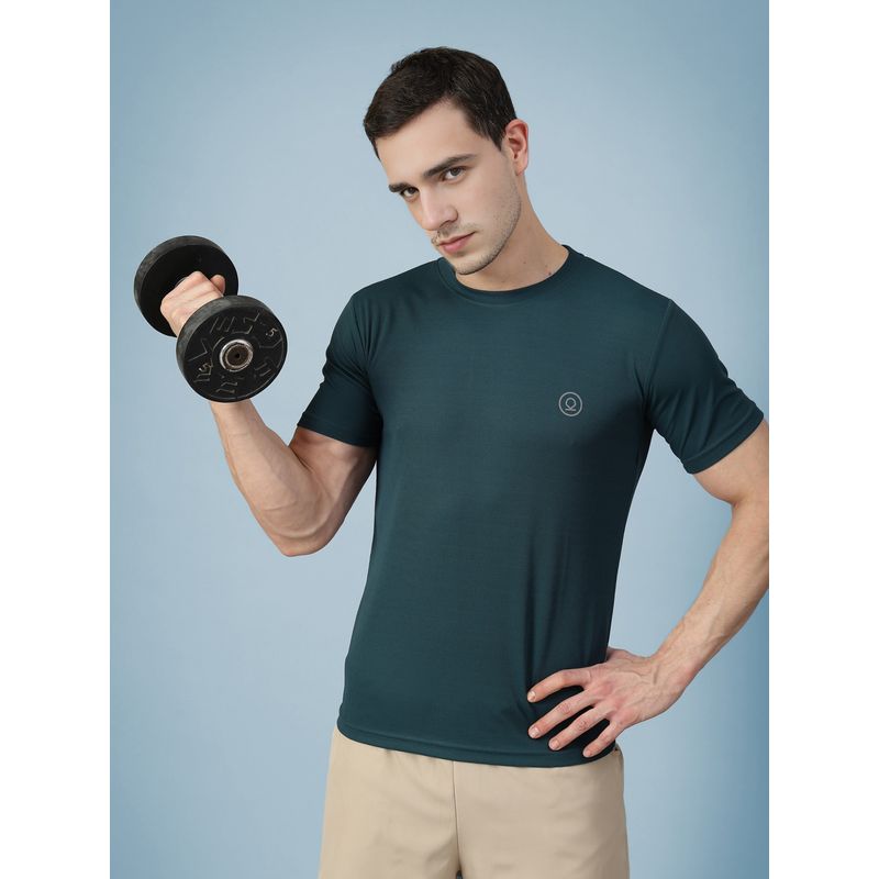 CHKOKKO Green Men Gym T-Shirt (XL)