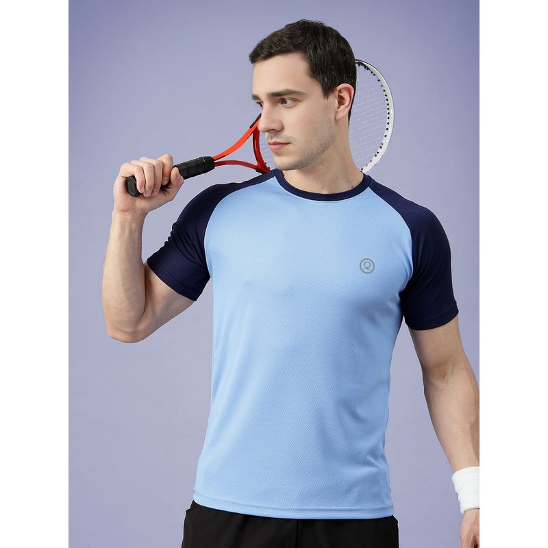 CHKOKKO Blue Men Gym T-Shirt (S)