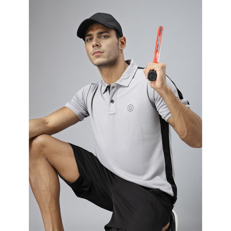 CHKOKKO Grey Men Gym T-Shirt (S)