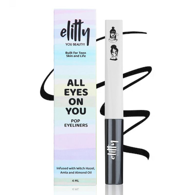 Elitty Matte Pop Coloured Eyeliner - Dark Matter Black