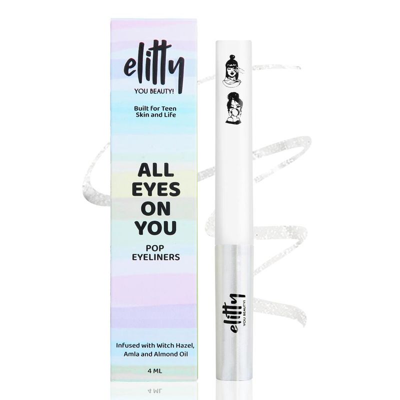 Elitty Metallic Pop Coloured Eyeliner - Cloud Nine White