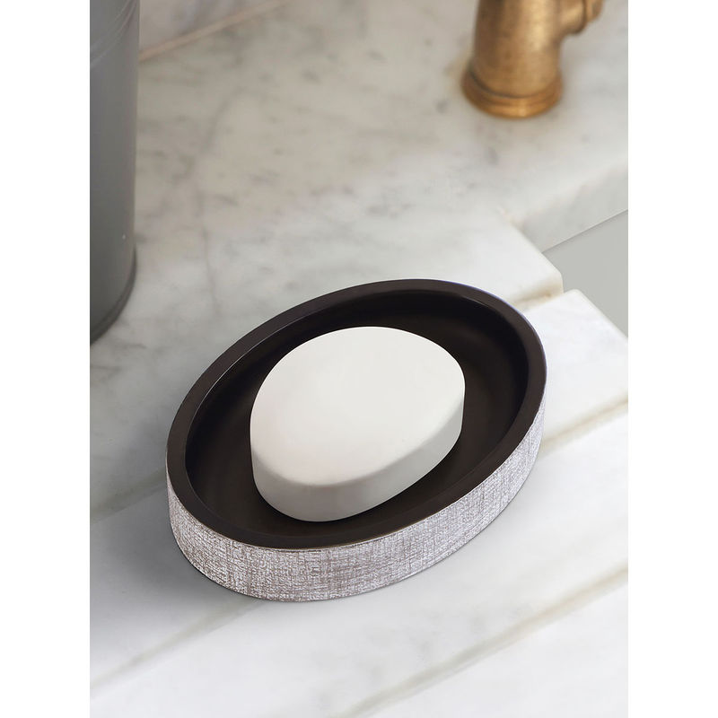OBSESSIONS Polyresin Soap Dish with Hole, Taupe Buy OBSESSIONS