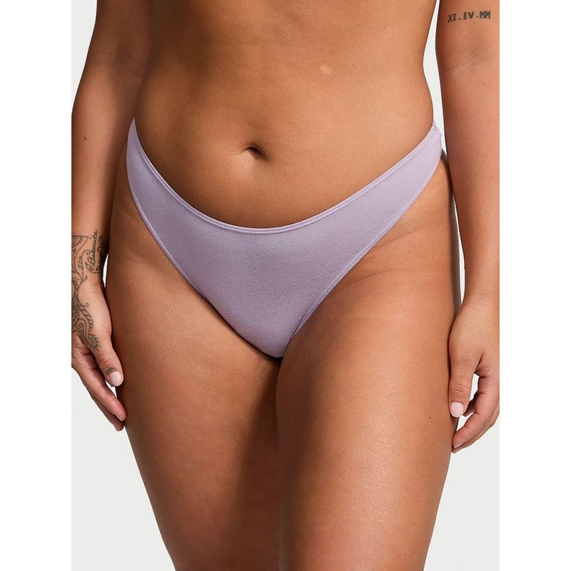 Victoria's Secret Stretch Cotton High-Leg Scoop Thong Panty (L)