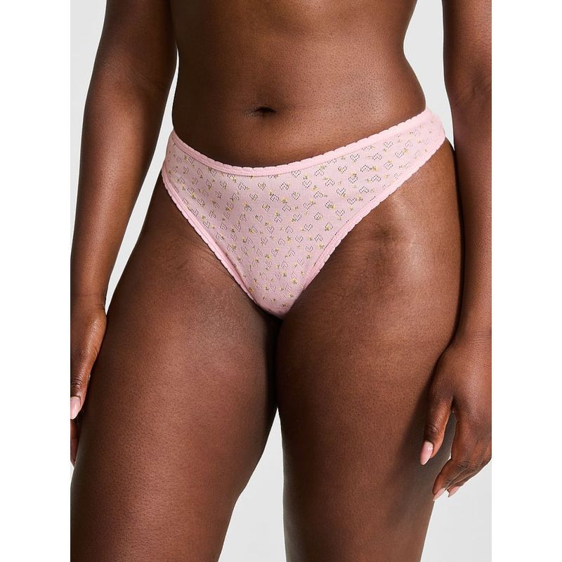 Victoria's Secret Pink Cotton Thong Panty (XS)