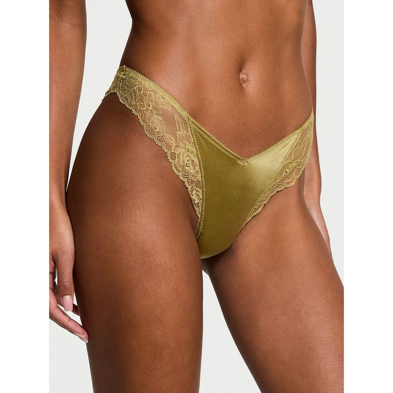 Victoria's Secret Very Sexy Rose Lace-Trim High-Leg Thong Panty (XL)