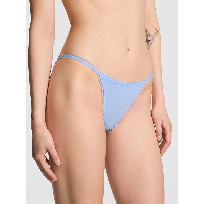 Victoria's Secret Pink Cotton Daisy Patch String Bikini Panty (S)