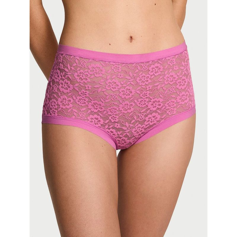 Victoria's Secret No-Show Lace High-Waist Brief Panty (XS)