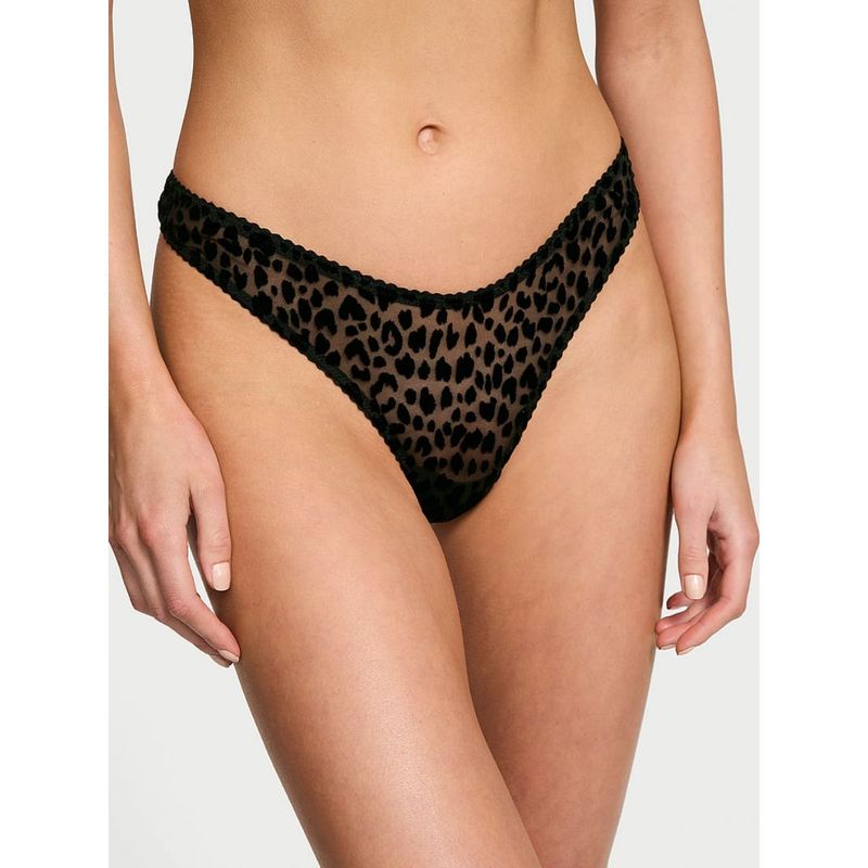 Victoria's Secret Very Sexy Flocked Leopard High-Leg Thong Panty (XL)