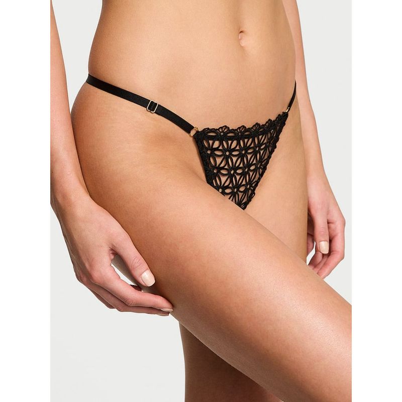 Victoria's Secret Very Sexy Geo Daisy Lace Adjustable V-String Panty (XL)