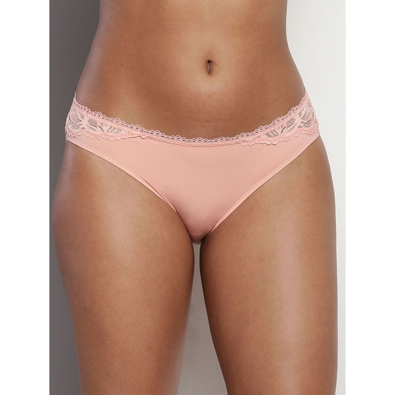 Calvin Klein Peach Solid Low Rise Hipster (M)