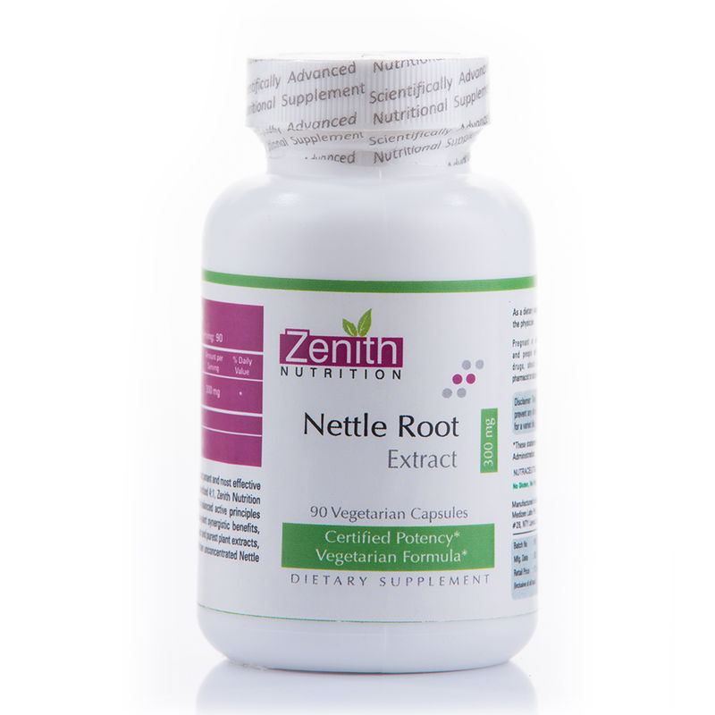 Zenith Nutrition Nettle Root Extract 300 Mg (90 Veg Capsules)