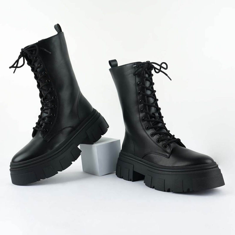 Buy London Rag Black Combat Chunky Boots Online