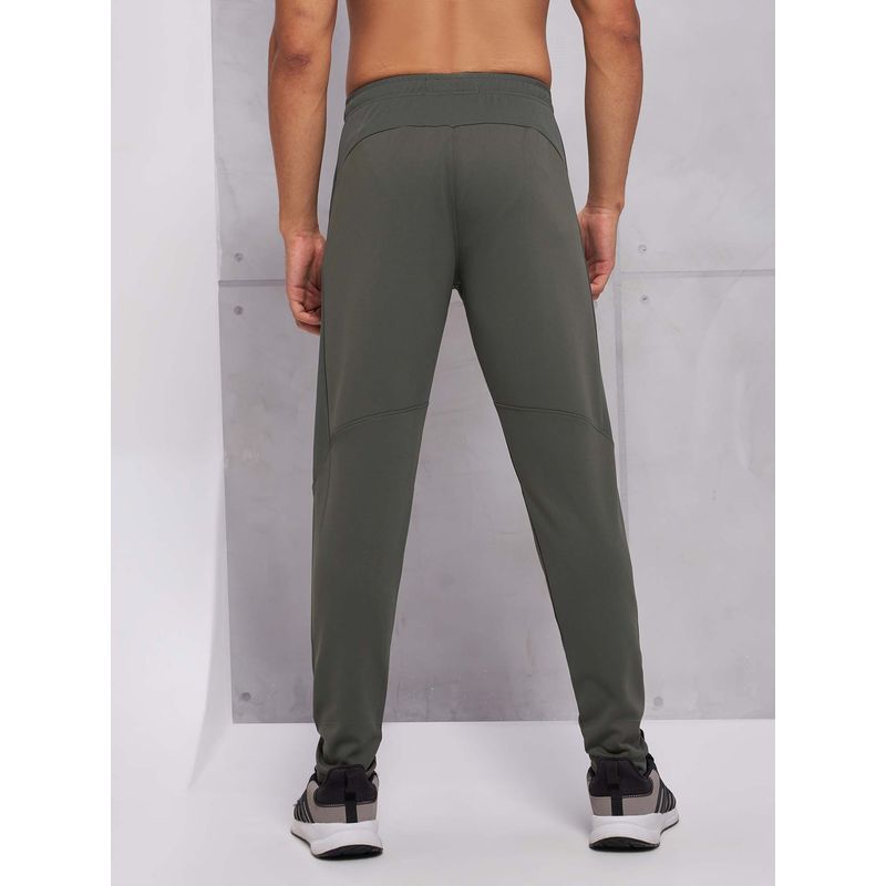 Technosport Men Green Solid Slim Fit Sports Trackpant (L)