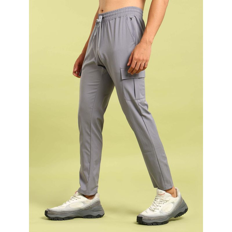 Technosport Men Solid Relax Fit Sports Cargo Trackpant (XL)