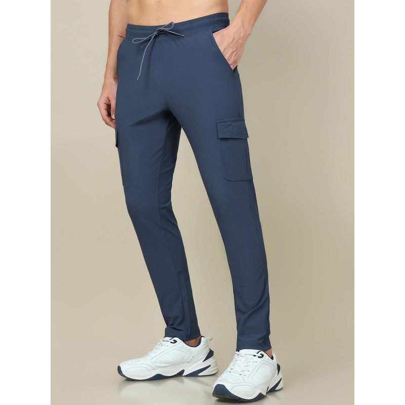 Technosport Men Solid Relax Fit Sports Cargo Trackpant (M)