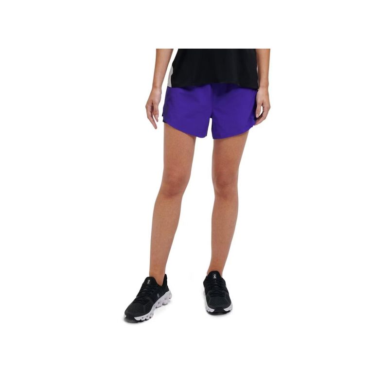 On Women Purple Polyester Blend Sports Short (M)