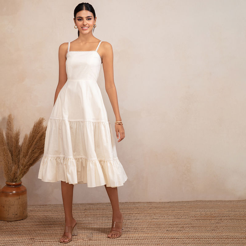RSVP by Nykaa Fashion Off White Seeing The Sea Dress (S)