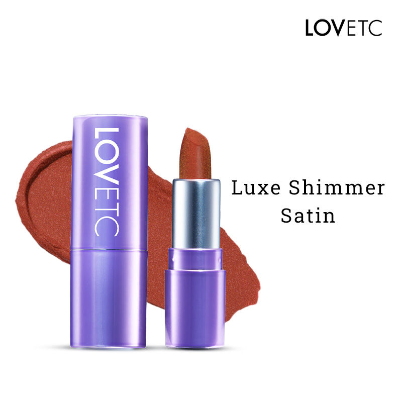 LOVETC Pout, Perfect, Etc Luxe Shimmer Satin Mini Lipstick - Sundowner
