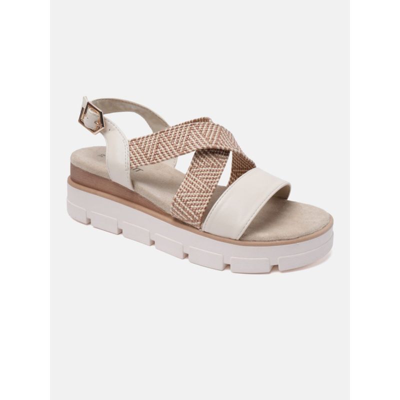BAGATT Mariella Beige Womens Back Strap Sandals (EURO 37)