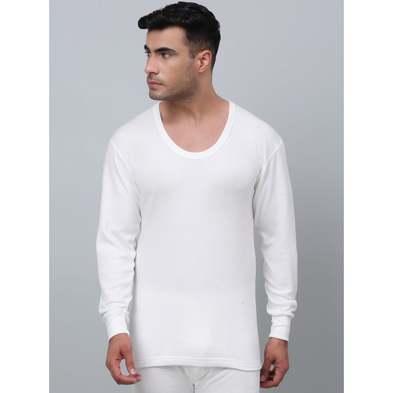 Cantabil Men White Thermal Top (2XL)