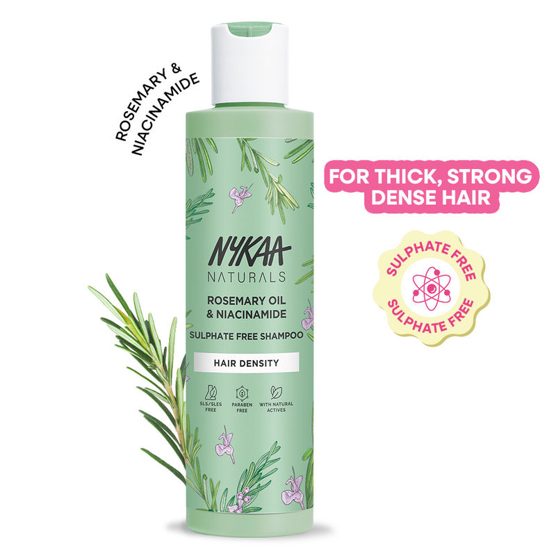 Nykaa Hair Rosemary & Niacinamide Sulphate-Free Shampoo - Boosts Hair Growth & Density