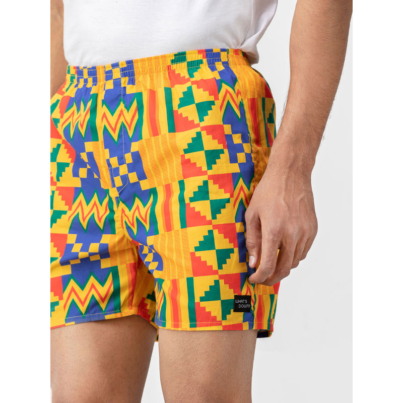 Whats Down Tribal Boxers - Yellow (M)