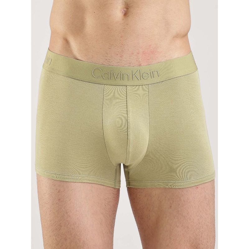 Calvin Klein Green Solid Low Rise Trunk (S)