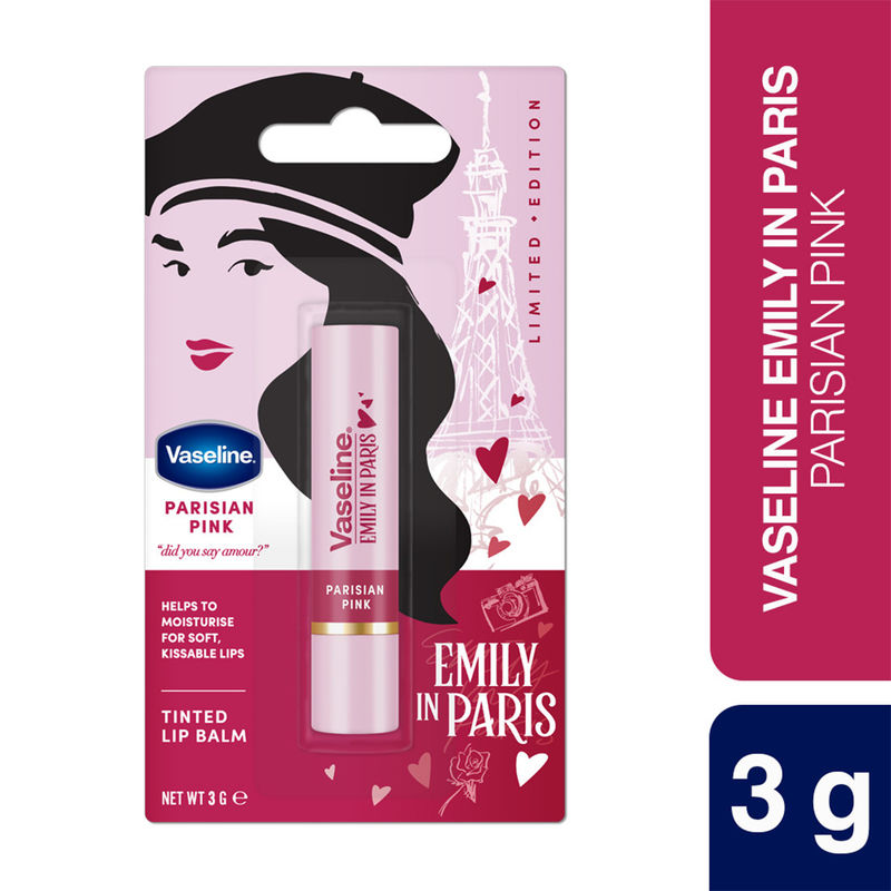 Vaseline Emily In Paris Tinted Lip Balm Stick - Parisian Pink