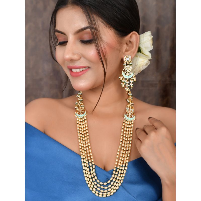 DASTOOR Womens Gold Plated Designer Necklace Set Buy DASTOOR Womens