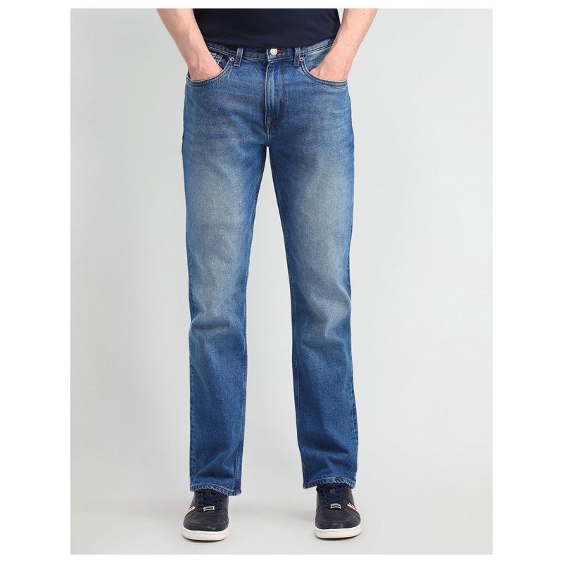 U.S. Polo Assn. Denim Co. Men's Blue Solid Plain Jeans (32)