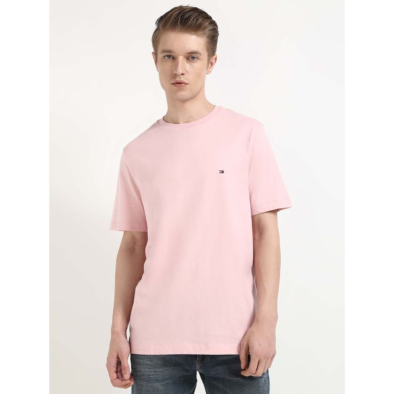 Tommy Hilfiger Mens Pink Solid T-Shirt (2XL)