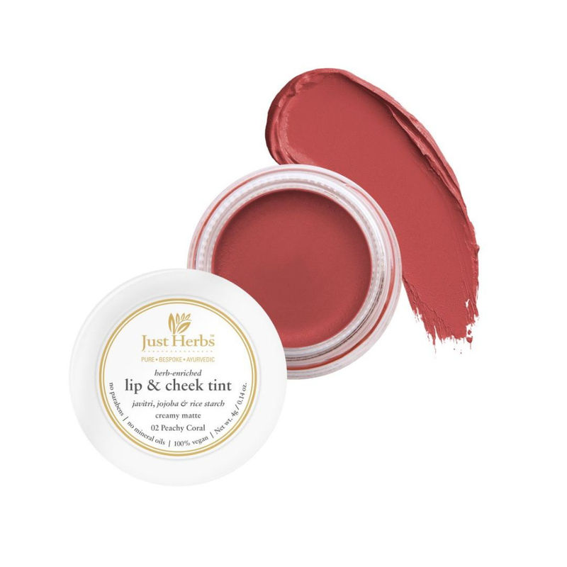 Just Herbs Enriched Lip and Cheek Tint 02 Peachy Coral Buy Just Herbs Enriched Lip and Cheek