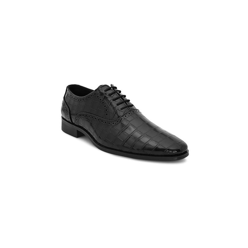 Hydes N Hues Black Formal Shoes (EURO 43)